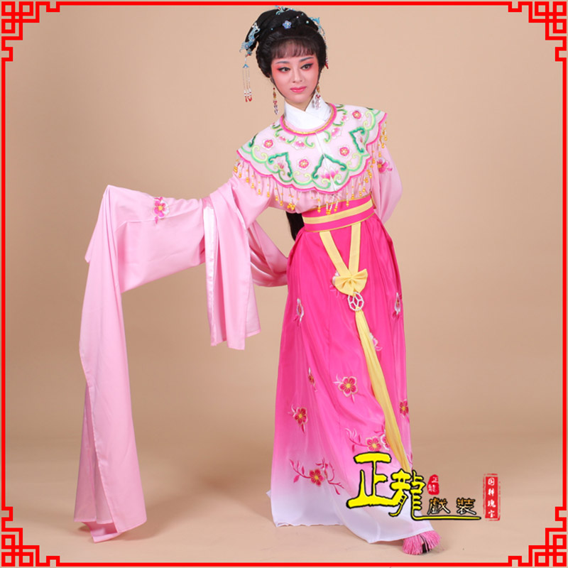 库尔勒水袖青衣练功花旦服 梅花古装衣