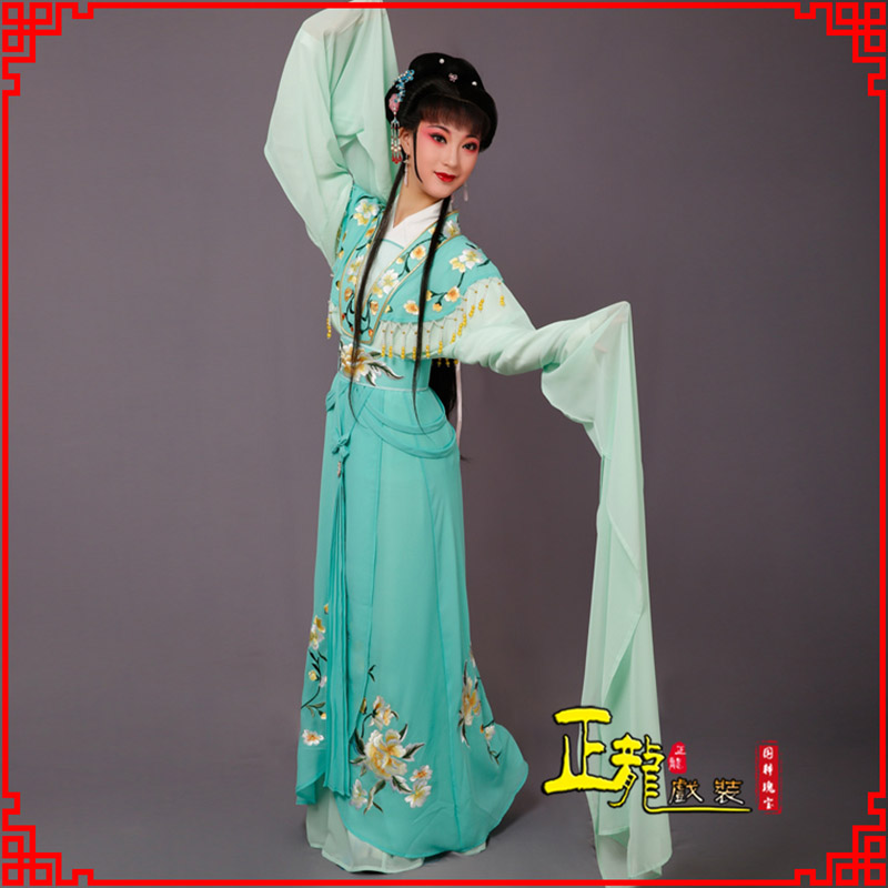 库尔勒青衣水袖戏服演出服 云肩花旦衣