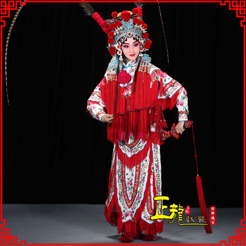 库尔勒刀马旦改容战父 软绉镶边女改良靠